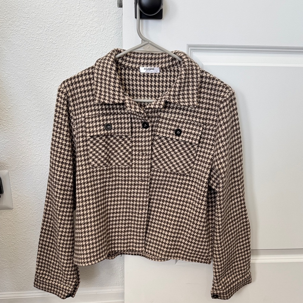 Zeagoo Patterned Cropped Women's Jacket Size Small